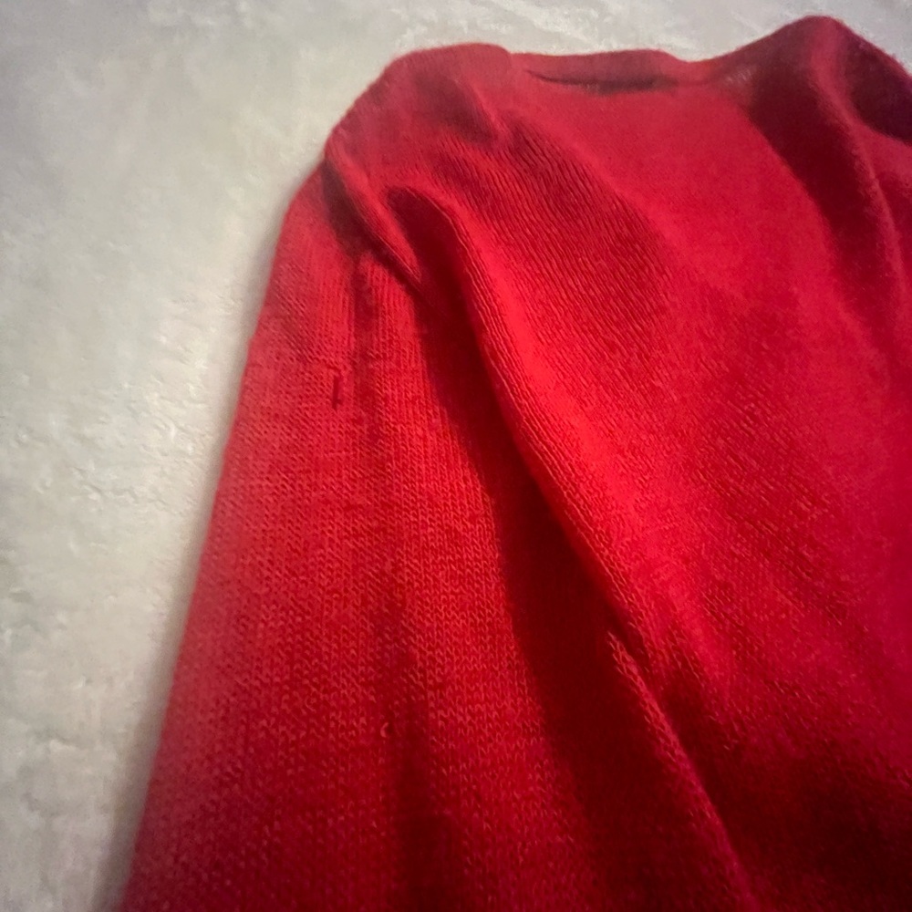 J. CREW holiday Red Cardigan Sweater XL Wool blend